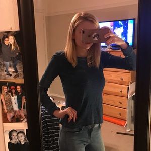 denim blue soft long sleeve shirt from forever 21